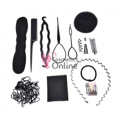 Accesorii de par pentru cocuri CS003AA cu 50 piese - Negru 